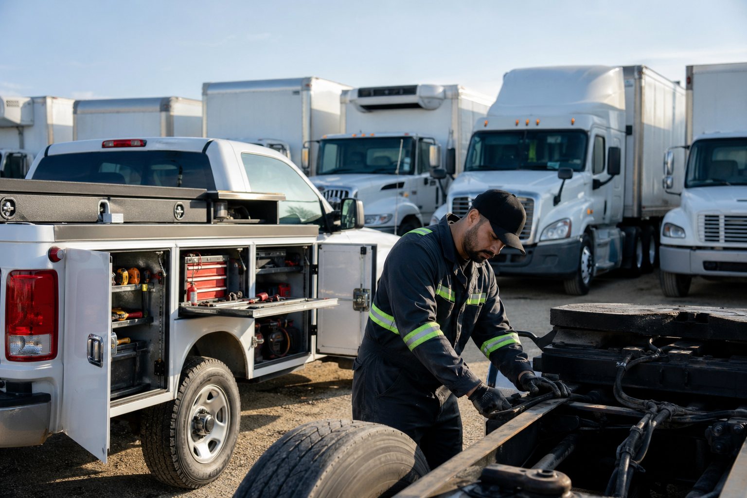 Fleet maintenance truck service planning in North Dallas